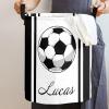 Football Black Stripes Large Laundry Basket Custom Name Foldable Clothes Bag Collapsible Fabric Laundry Hamper Folding Washing Bin for Gift view 2