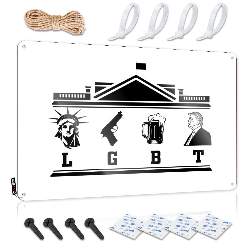 Abipuir Tin Signs for Man Cave Banger-LGBT-Liberty Guns Beer Tin Sign Door Decorations for Bedroom Posters & Prints (Size : 20X30CM)