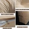 ZZYK Triangular Headboard Pillow,Solid Color Triangle Cushion Reading Bed Rest Pillow,Large Bolster Wedge Support Removable Pillow for Dorm Daybed Bed,Beige,31"/80cm view 2
