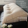 ZZYK Triangular Headboard Pillow,Solid Color Triangle Cushion Reading Bed Rest Pillow,Large Bolster Wedge Support Removable Pillow for Dorm Daybed Bed,Beige,31"/80cm view 3