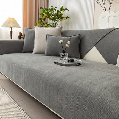 Vintage Floral Embroidery Sofa Couch Cover Soft Cotton Quilted Sectional Couch Cover Solid Non Slip Sofa Slipcover Furniture Protector For Living Room ( Color : Color B , Size : 110*210cm/43*83in )