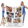 Customized BFF Picture & Names Blanket for Besties, Personalized Friends Photo Throw Blanket with Your Names, Soft Fleece Blanket for Friends 60"x80" view 4