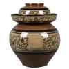 ZHOUXIAO Retro Pickle Jar Ceramic Jar with Lid,Large Traditional Chinese Fermentation Kit Crock with Water Seal Airlock Lid, Fermentation Jar for Kimchi,Kombucha Jar 4KG view 1