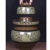 ZHOUXIAO Retro Pickle Jar Ceramic Jar with Lid,Large Traditional Chinese Fermentation Kit Crock with Water Seal Airlock Lid, Fermentation Jar for Kimchi,Kombucha Jar 4KG view 2