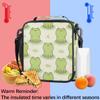 Pardick Cute Frog Kids Lunch Bag Animal Green Frogs Insulated Lunch Box for Boys Girls Waterproof Lunch Bento Tote Bags Thermal Lunchbox School Lunchbox Insulated with Shoulder Strap view 4