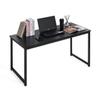 CAPHAUS 55 Inch Computer Desk, Home Office Desk, Modern Work Desk, Writing Desk for Small Space, Simple Desk for Home Use & Office, PC Table, Gaming Desk, Space-Saving Workstation, Black view 1
