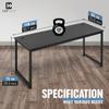 CAPHAUS 55 Inch Computer Desk, Home Office Desk, Modern Work Desk, Writing Desk for Small Space, Simple Desk for Home Use & Office, PC Table, Gaming Desk, Space-Saving Workstation, Black view 3