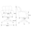 TATSEN Home Desk Chair Cute Vanity Chair Height Adjustable Swivel Task Chair Small Home Office Desk Chair for Bedroom Women Girls (Color : E) view 3