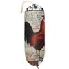 French Country Rustic Farmyard Rooster Plastic Bag Holder Cute Wall Mount Plastic Bag Organizer Reusable Large Grocery Bag Storage Dispenser for Home Kitchen Travelling 22"x9" view 1