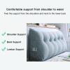 SWONE Backrest for Headboard Bolster Triangular Headboard Pillow with Removable Cover view 4