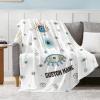 Amilient Custom Name Blanket with Evil Eye, Personalized Spiritual Blanket Evil Eye Decor for Car Couch Bedroom,Customized Magic Evil Eye Pattern Home Decor for Men Women,50"x60"-Teens/Travel Size view 2