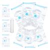 Cabilock 1set Vacuum Storage Bags Compression Bag for Clothes and Bedding Transparent Hand Pump for Travel and Home Organization Multiple view 1
