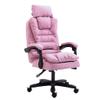 Katzowen Office Computer Chair Executive Swivel Computer Chair Extra Padded Office Chair Detachable Cloth Cover 155 Recliner Design Ergonomic Home Office (Color : Pink) view 1