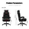 Katzowen Office Computer Chair Executive Swivel Computer Chair Extra Padded Office Chair Detachable Cloth Cover 155 Recliner Design Ergonomic Home Office (Color : Pink) view 2