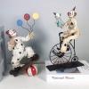 Circus Clown Statues Creative Home Decor Sculpture Decorative Ornaments Collectible Art Figure Handmade Crafts Doll Resin Sculpture Desk Office Decoration for Living Room Bedroom (Balanced style) view 2