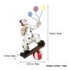 Circus Clown Statues Creative Home Decor Sculpture Decorative Ornaments Collectible Art Figure Handmade Crafts Doll Resin Sculpture Desk Office Decoration for Living Room Bedroom (Balanced style) view 4