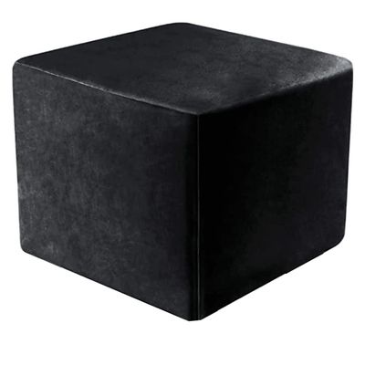 Stretch Ottoman Covers For Square Footstool, Dustproof Removable Stool Covers, Velvet Footstool Protector With Elastic Bottom, Soft Comfortable Machine Washable Square Ottoman Slipcover ( Color : #21