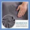 Stretch Ottoman Covers For Square Footstool, Dustproof Removable Stool Covers, Velvet Footstool Protector With Elastic Bottom, Soft Comfortable Machine Washable Square Ottoman Slipcover ( Color : #21 view 2