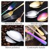 16-Piece Modern Kitchen Silverware Tableware Set Service for 4 People,18/10 Stainless Steel Flatware Set,Titanium Plated Steak Knife Fork Spoon Tea Spoon Gift Box Cutlery Sets (White Gold) view 4