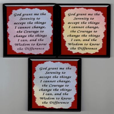 Sets of 12 Framed Sparkling Creations Refrigerator Decoritive Magnets (Serenity Prayer)