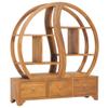 Bussandri Cabinet with Yin Yang Shelf 100x26x112 cm Solid Teak Wood view 1
