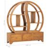 Bussandri Cabinet with Yin Yang Shelf 100x26x112 cm Solid Teak Wood view 2
