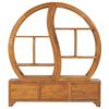 Bussandri Cabinet with Yin Yang Shelf 100x26x112 cm Solid Teak Wood view 3