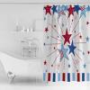 Fabric Shower Curtain 36x78 Inch, 4th of July Patriotic USA Flag Star Red Blue Stripe Shower Curtain for Bathroom with Hooks,Waterproof Bath Shower Curtain Sets Decorative Bathroom Accessories view 2
