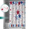 Fabric Shower Curtain 36x78 Inch, 4th of July Patriotic USA Flag Star Red Blue Stripe Shower Curtain for Bathroom with Hooks,Waterproof Bath Shower Curtain Sets Decorative Bathroom Accessories view 3
