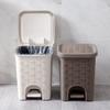 DYPASA Garbage Recycling Bin Imitation Pedal Classification Trash Can Creative Waste Paper Basket Household Living Room Bathroom Kitchen Rectangle Garbage Can Kitchen Trash Can (Color : 1) view 4