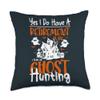 Paranormal Investigator Ghost Hunter My Ghost Hunting Throw Pillow view 1