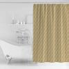 Fabric Shower Curtain 36x72 Inch, Summer Abstract Geometric Gradient Brown Ocean Wave Shower Curtain for Bathroom with Hooks,Waterproof Bath Shower Curtain Sets Decorative Bathroom Accessories view 2