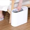 Garbage Recycling Bin 12L Slim Rectangular Trash Can for Bathroom, Household Living Room Kitchen Creative Large Waste Bin, Plastic Garbage Can, Narrow Toilet Paper Basket Kitchen Trash Can ( Color : Y view 3