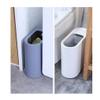 Garbage Recycling Bin 12L Slim Rectangular Trash Can for Bathroom, Household Living Room Kitchen Creative Large Waste Bin, Plastic Garbage Can, Narrow Toilet Paper Basket Kitchen Trash Can ( Color : Y view 4