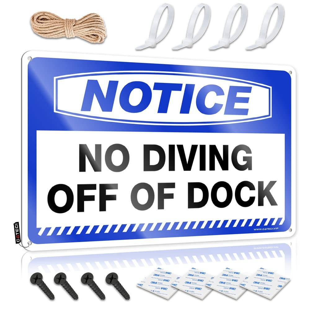 Abipuir Bro Cave Sign Notice No Diving Off of Dock Tin Sign Things for Boys Room Kitchen Signs Wall Decor (Size : 20X30CM)