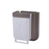 DYPASA Garbage Recycling Bin Collapsible Trash Can, 10L Wall Mounted Plastic Folding Waste Bin Hanging Garbage Can for Kitchen Canbinet Office Car Bathroom Kitchen Trash Can (Color : Gris) view 1