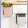 DYPASA Garbage Recycling Bin Collapsible Trash Can, 10L Wall Mounted Plastic Folding Waste Bin Hanging Garbage Can for Kitchen Canbinet Office Car Bathroom Kitchen Trash Can (Color : Gris) view 4