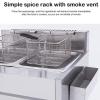 HNCXHX Commercial Deep Fryer,Chips Fryer 10l+10l Deep Fryers with Basket,Countertop Stainless Steel Electric Fryer,for Kitchen,Home,Restaurant,French Fries,Churros,Chicken Wings,Chicken Chops view 4