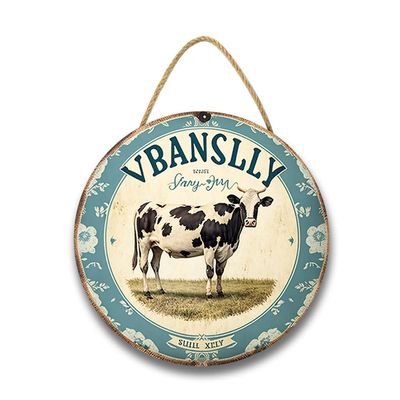 JIBEVEYYI Rustic Cow Wall Art Cute Welcome House Decor Items Wall Decor Country Kitchen Decor Farm Animal Artwork Wooden Sign Wall Hangings for home Bathroom Bedroom Living Room Ready to Hang