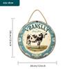 JIBEVEYYI Rustic Cow Wall Art Cute Welcome House Decor Items Wall Decor Country Kitchen Decor Farm Animal Artwork Wooden Sign Wall Hangings for home Bathroom Bedroom Living Room Ready to Hang view 2