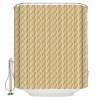 Fabric Shower Curtain 72x78 Inch, Summer Abstract Geometric Gradient Brown Ocean Wave Shower Curtain for Bathroom with Hooks,Waterproof Bath Shower Curtain Sets Decorative Bathroom Accessories view 4
