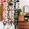 Retro Mid Century Geometric Wall Decal Sticker | Abstract Shapes | 80"H x 22"W view 2
