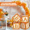 Sabary Baby Boxes with Letters for Baby Shower, Orange Baby Shower Backdrop Blocks Box Birthday Party Gender Reveal Photo Props for Baby Shower Decorations view 3