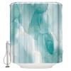 Fabric Shower Curtain 60x72 Inch, Teal Green Marble Yellow Lines Gradient Shower Curtain for Bathroom with Hooks,Waterproof Bath Shower Curtain Sets Decorative Bathroom Accessories view 4