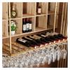 ALDEPO Wine Rack Counter Wall Mounted Glass Rack Wall Mounted Vintage Wood Wine Shelf Wall Wall Hanging Wine Cooler Mug Creativ view 4