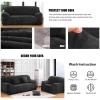 MIPOPS Stretch Velvet Sofa Covers for Living Room 1/2/3/4 Seat All-Inclusive Plush Couch Covers Elastic Case Couch Sofa Slipcover(M,1 Seater 90-140CM) view 2
