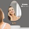 50x70cm Teardrop-shaped Bathroom Mirror, Irregular Wall-mounted Mirror, Modern Asymmetrical Makeup Mirror, Living Room Decorative Mirror, 5mm HD Silver Mirror, Safety And Explosion-proof, 60x80cm ( Si view 3