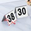 Tent Style Table Cards, Stainless Steel Party Table Number Place Cards, Stackable Double Sided Digital Tent Style Table Number Stands, for Cafes Bars Wedding Numbers ( Color : 1 to 25 , Size : L:5cmxW view 2