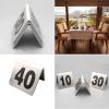 Tent Style Table Cards, Stainless Steel Party Table Number Place Cards, Stackable Double Sided Digital Tent Style Table Number Stands, for Cafes Bars Wedding Numbers ( Color : 1 to 25 , Size : L:5cmxW view 4