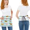 Tavisto Pineapple Sunglasses 3 Pack Server Aprons for Women with 3 Pockets Funny Oil-proof Server Apron Cute Waist Half Short Apron with Extra Long Straps for Kitchen Restaurant Server view 2